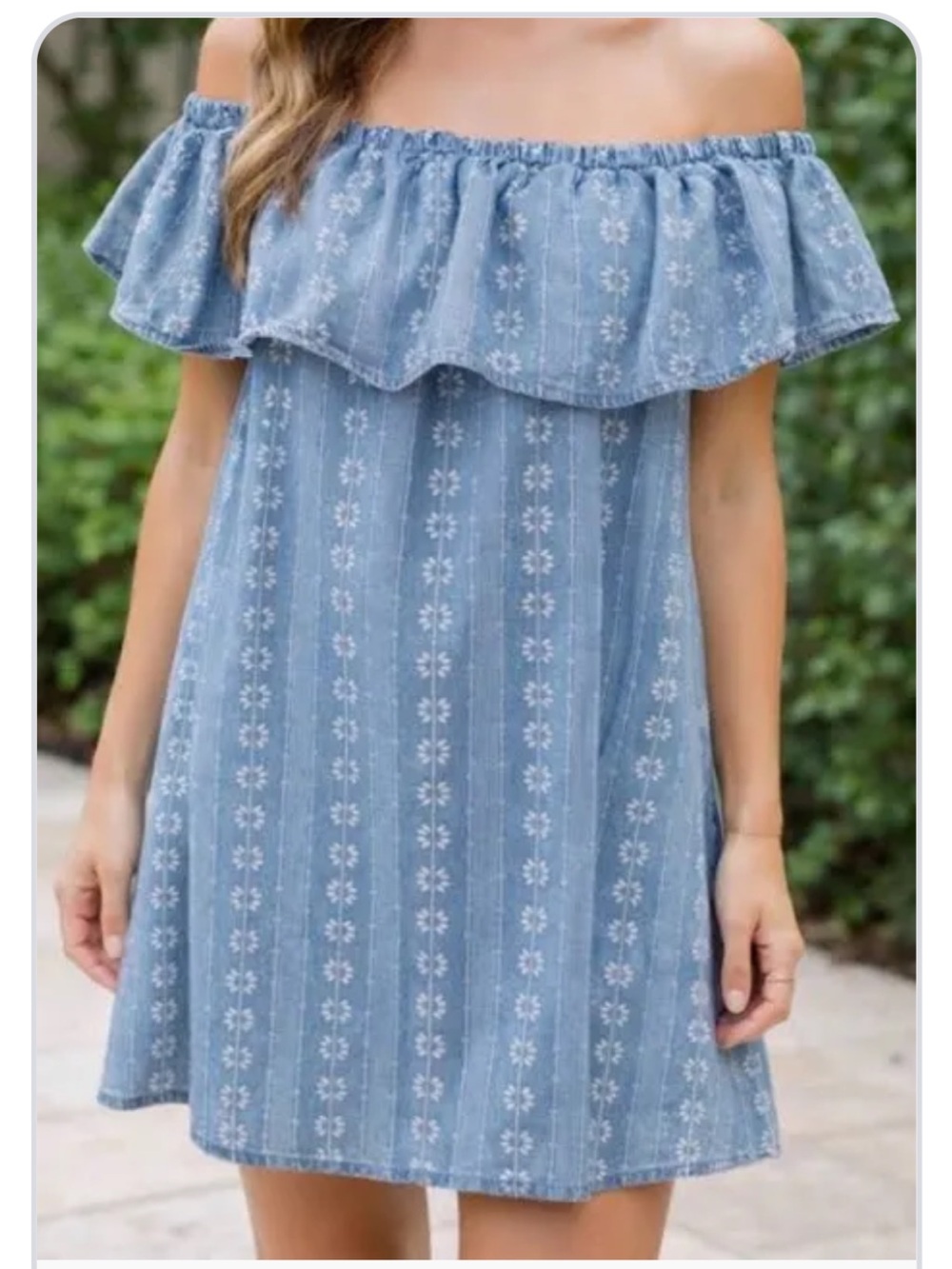 love, Fire Light Blue Off-Shoulder Mini Dress